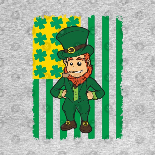 Irish American Leprechaun Flag by AngelFlame